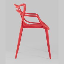Стул пластиковый Stool Group Masters (Мастерс) красный с декорированной спинкой ножки пластик