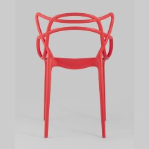 Стул пластиковый Stool Group Masters (Мастерс) красный с декорированной спинкой ножки пластик