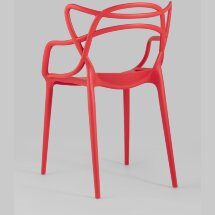 Стул пластиковый Stool Group Masters (Мастерс) красный с декорированной спинкой ножки пластик