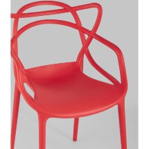 Стул пластиковый Stool Group Masters (Мастерс) красный с декорированной спинкой ножки пластик