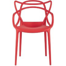 Стул пластиковый Stool Group Masters (Мастерс) красный с декорированной спинкой ножки пластик