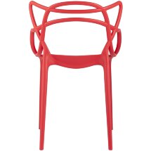 Стул пластиковый Stool Group Masters (Мастерс) красный с декорированной спинкой ножки пластик