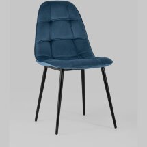 Стул Stool Group Тейлор обивка велюр пыльно-синий ножки металл черные