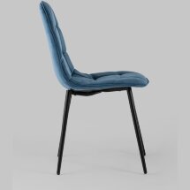 Стул Stool Group Тейлор обивка велюр пыльно-синий ножки металл черные