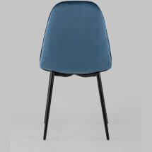 Стул Stool Group Тейлор обивка велюр пыльно-синий ножки металл черные