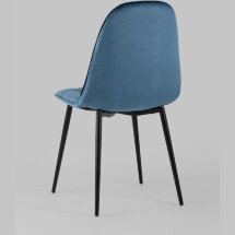 Стул Stool Group Тейлор обивка велюр пыльно-синий ножки металл черные