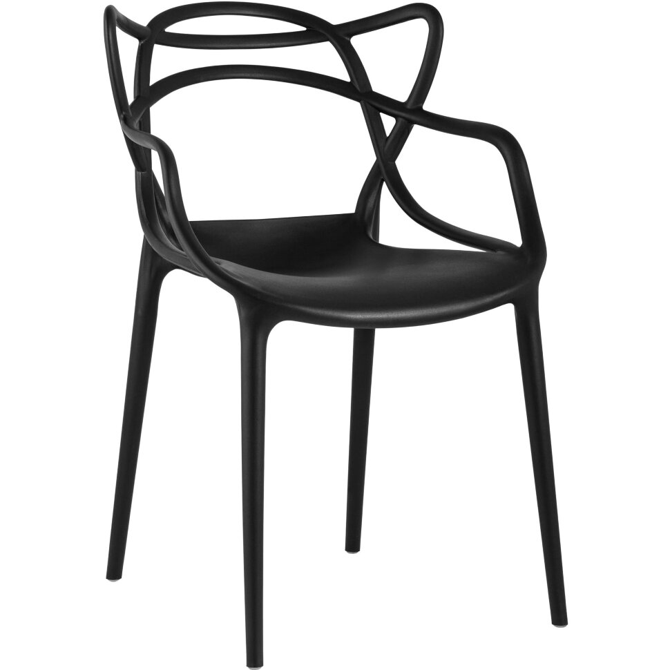Стул пластиковый Stool Group Masters (Мастерс) черный с декорированной спинкой ножки пластик Стул пластиковый Stool Group Masters (Мастерс) черный с декорированной спинкой ножки пластик