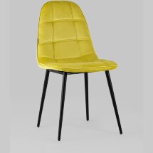 Стул Stool Group Тейлор обивка велюр желтый ножки металл черные
