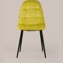 Стул Stool Group Тейлор обивка велюр желтый ножки металл черные