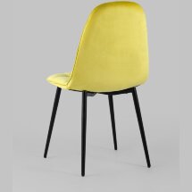 Стул Stool Group Тейлор обивка велюр желтый ножки металл черные
