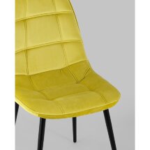 Стул Stool Group Тейлор обивка велюр желтый ножки металл черные