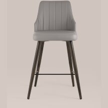 Стул полубарный Stool Group Коналл экокожа серый металлические ножки