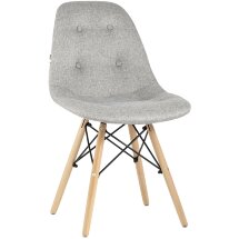 Стул Stool Group DSW SOFT светло-серый обивка рогожка ножки массив бука металлический каркас