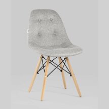Стул Stool Group DSW SOFT светло-серый обивка рогожка ножки массив бука металлический каркас