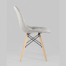 Стул Stool Group DSW SOFT светло-серый обивка рогожка ножки массив бука металлический каркас