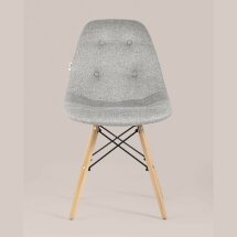 Стул Stool Group DSW SOFT светло-серый обивка рогожка ножки массив бука металлический каркас