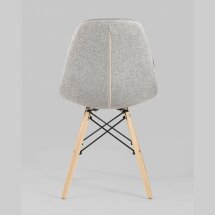 Стул Stool Group DSW SOFT светло-серый обивка рогожка ножки массив бука металлический каркас