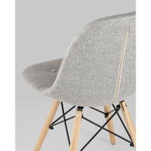 Стул Stool Group DSW SOFT светло-серый обивка рогожка ножки массив бука металлический каркас