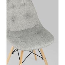 Стул Stool Group DSW SOFT светло-серый обивка рогожка ножки массив бука металлический каркас