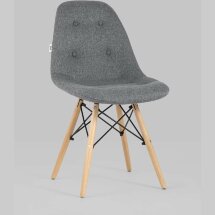 Стул Stool Group DSW SOFT темно-серый обивка рогожка ножки массив бука металлический каркас