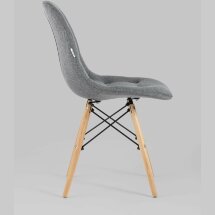 Стул Stool Group DSW SOFT темно-серый обивка рогожка ножки массив бука металлический каркас