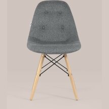 Стул Stool Group DSW SOFT темно-серый обивка рогожка ножки массив бука металлический каркас
