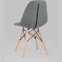 Стул Stool Group DSW SOFT темно-серый обивка рогожка ножки массив бука металлический каркас