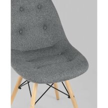 Стул Stool Group DSW SOFT темно-серый обивка рогожка ножки массив бука металлический каркас