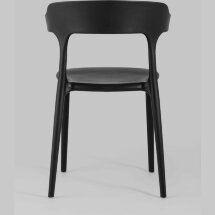 Стул пластиковый Stool Group Neo черный с подлокотниками
