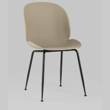 Стул пластиковый Stool Group Beetle бежевый ножки металл черный