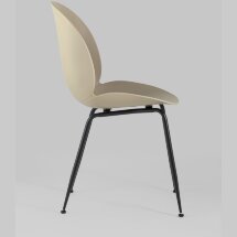 Стул пластиковый Stool Group Beetle бежевый ножки металл черный