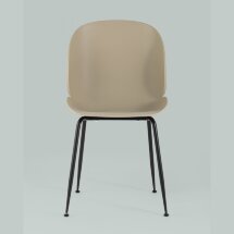 Стул пластиковый Stool Group Beetle бежевый ножки металл черный