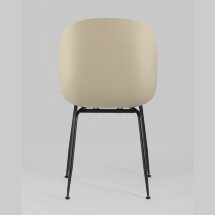 Стул пластиковый Stool Group Beetle бежевый ножки металл черный