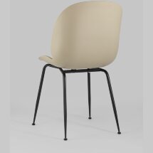 Стул пластиковый Stool Group Beetle бежевый ножки металл черный