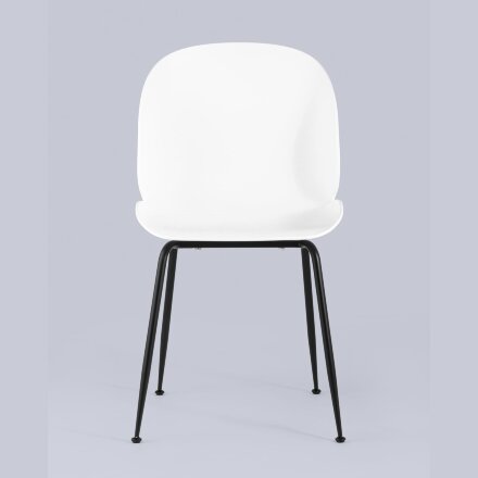 Стул пластиковый Stool Group Beetle белый ножки металл черный 