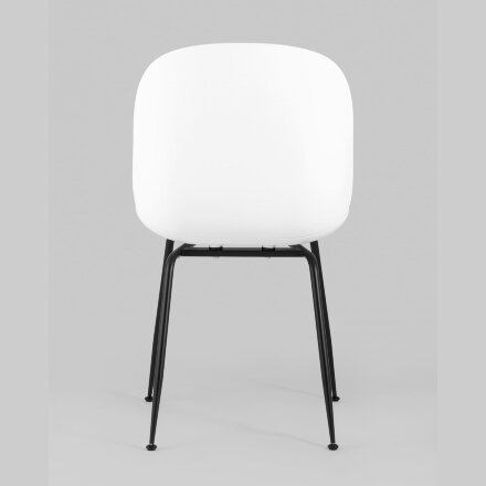 Стул пластиковый Stool Group Beetle белый ножки металл черный 