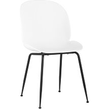 Стул пластиковый Stool Group Beetle белый ножки металл черный
