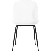 Стул пластиковый Stool Group Beetle белый ножки металл черный