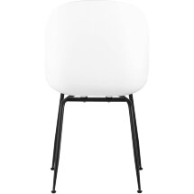 Стул пластиковый Stool Group Beetle белый ножки металл черный