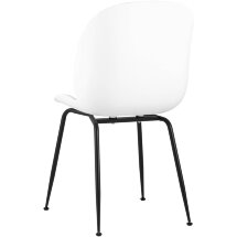 Стул пластиковый Stool Group Beetle белый ножки металл черный