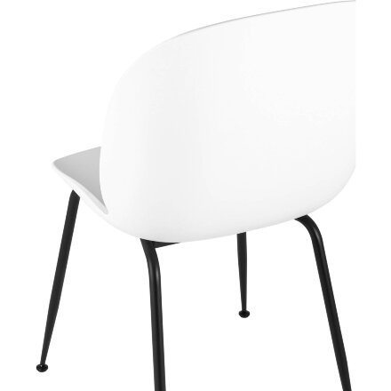 Стул пластиковый Stool Group Beetle белый ножки металл черный 