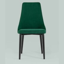 Стул Stool Group Ларго зеленый обивка велюр матовый ножки из металла цвет черный
