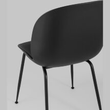 Стул пластиковый Stool Group Beetle черный ножки металл черный