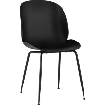 Стул пластиковый Stool Group Beetle черный ножки металл черный