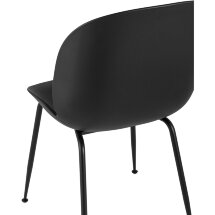 Стул пластиковый Stool Group Beetle черный ножки металл черный