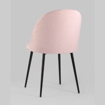 Стул Stool Group Марсель розовый обивка микровелюр ножки из металла цвет черный