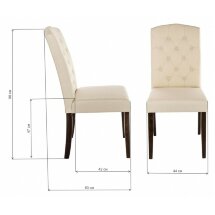 Стул деревянный Menson dark walnut / fabric cream