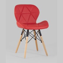 Стул Stool Group дизайнерский Бон обивка экокожа красный ножки массив бука