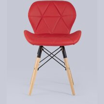 Стул Stool Group дизайнерский Бон обивка экокожа красный ножки массив бука