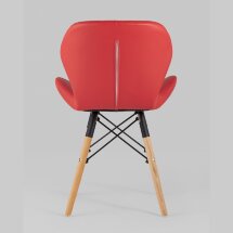 Стул Stool Group дизайнерский Бон обивка экокожа красный ножки массив бука
